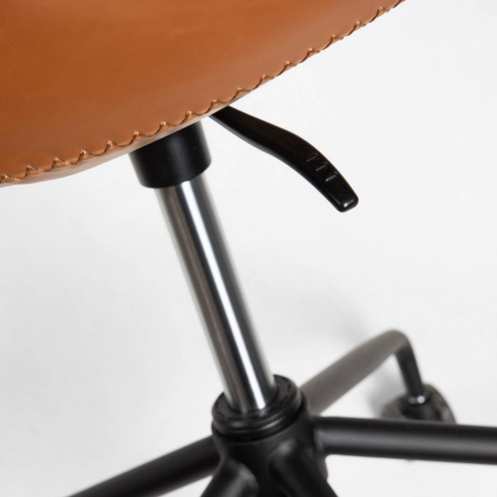 Zadine silla de oficina piel sintética marrón // KH_19563