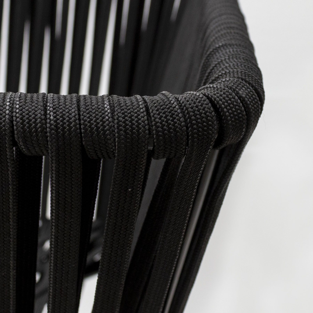 Chetumal silla cuerda negra cojines tela curri_7222