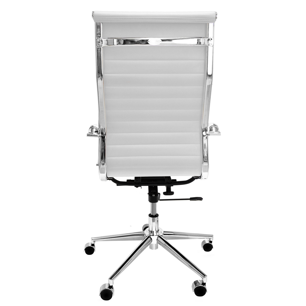 Boss silla de oficina ejecutiva blanca // MP_3591