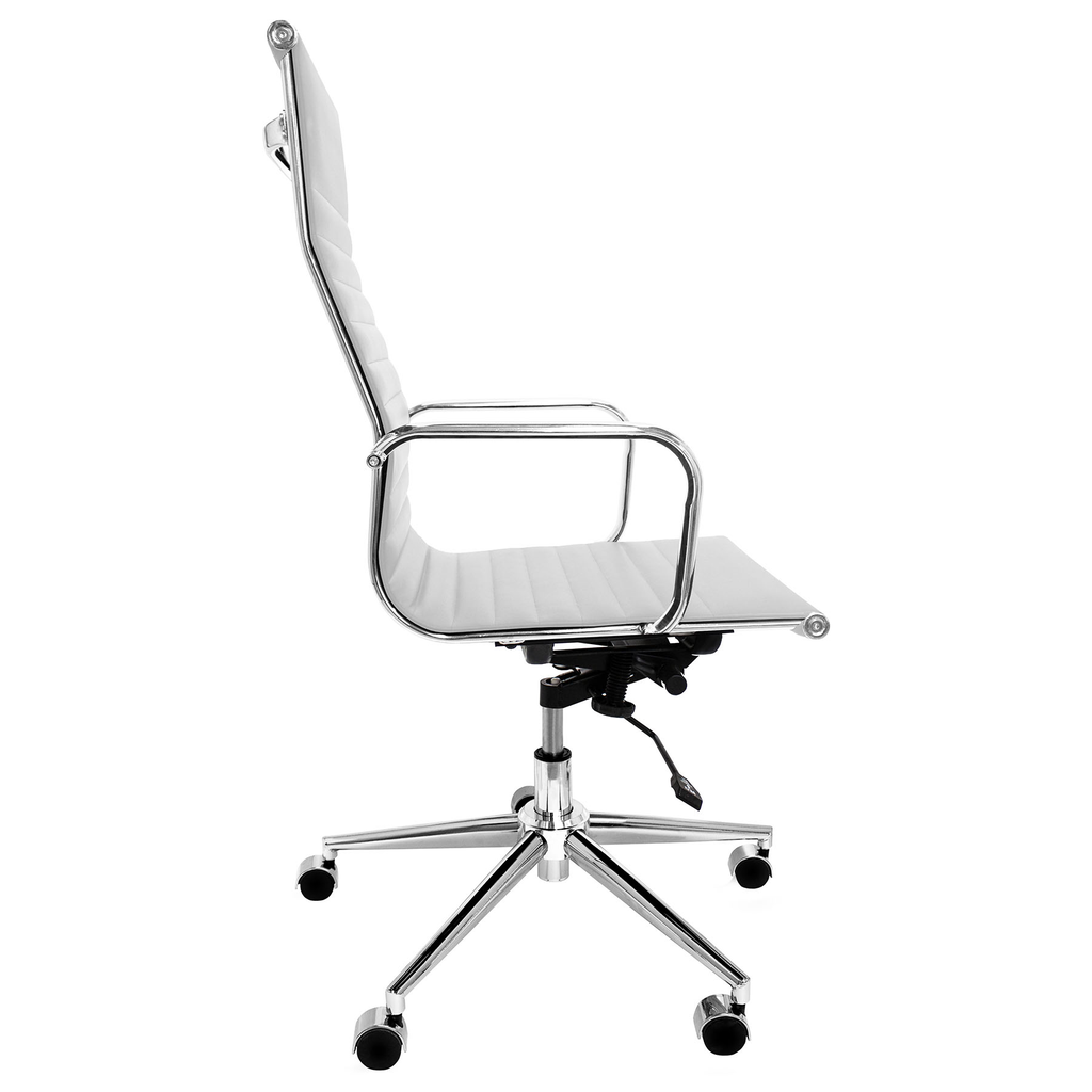 Boss silla de oficina ejecutiva blanca // MP_3592