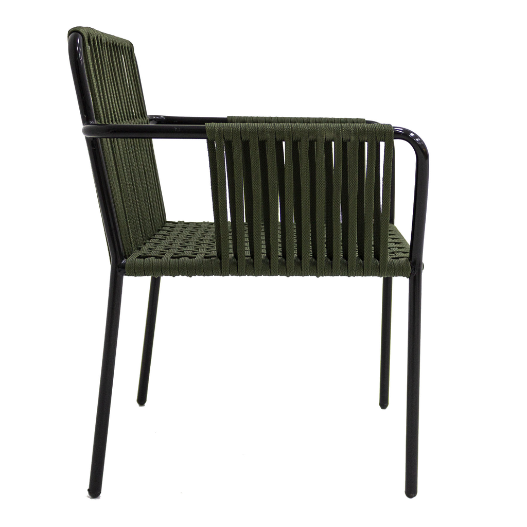 Merida silla metal negro cuerda verde militar_2505