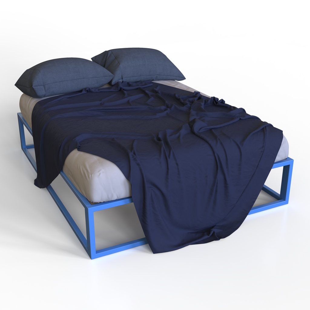 Morph 141 cama matrimonial azul claro // MS