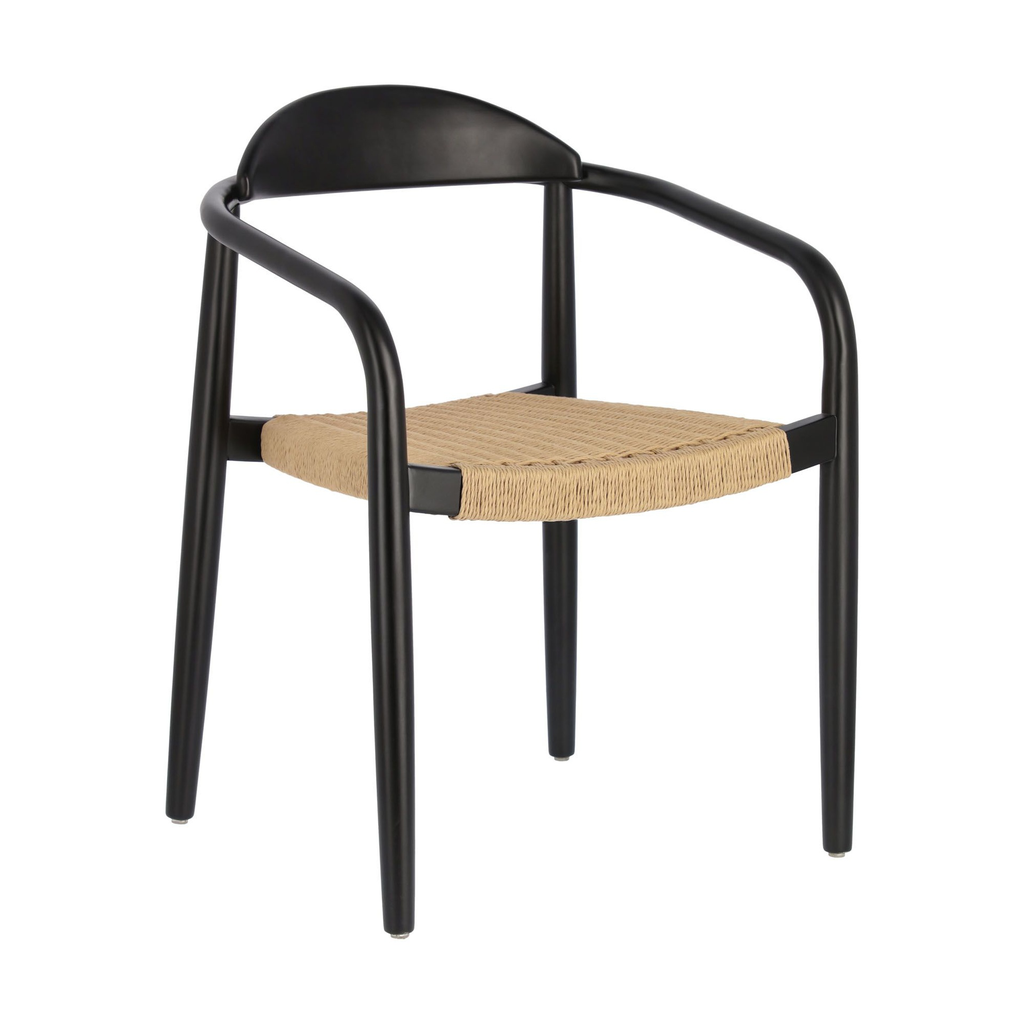Glynis silla de madera maciza negra // KH