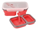 [T1044] Meimia lunch box plegable 2 compartimentos rojo // MP