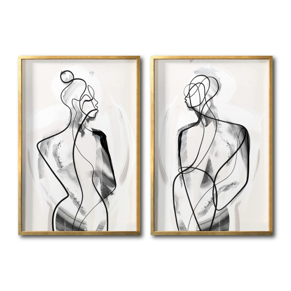 Juego Mujer hombre abstracto cuadro decorativo codigo 003 A Y B-MD // MP