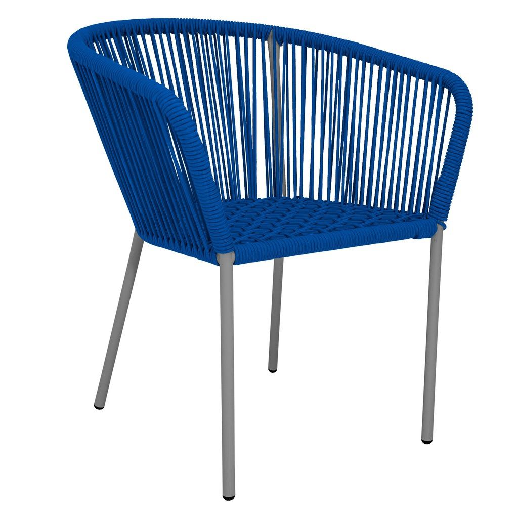 Ameca silla estructura gris cuerda azul