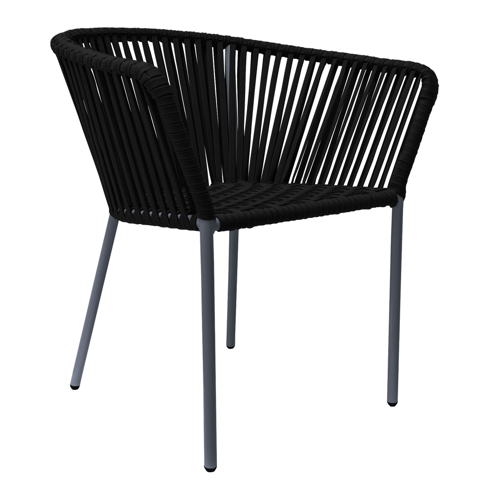 Jalisco silla estructura aluminio cuerda negra