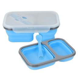 [T1043] Lunch Box Plegable Meimia 2 Compartimentos Azul // MP