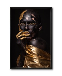 [Black Woman-019-GN] Rostro labios cuadro decorativo codigo-019-GN // MP