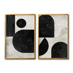 [Abstracto  030 A Y B-GD] Juego abstracto figuras cuadro decorativo codigo 030 A Y B-GD // MP