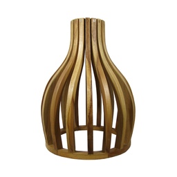 [7502279433181] Tiss lámpara mediana con estructura de madera teka natural // MP