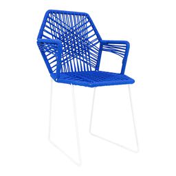 [CMX005] Acapulco silla hexagonal con brazos azul