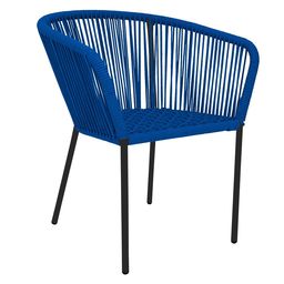 [53260SI] Ameca silla estructura negra cuerda azul