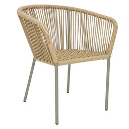 [53262SI] Ameca silla estructura gris cuerda beige