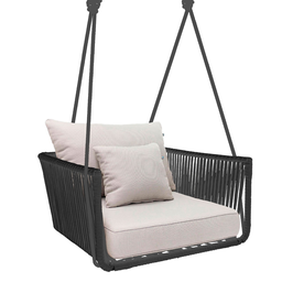 [54917CO] Vallarta columpio sillon cuerda gris tela curri