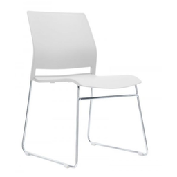 [MP023ABB] Walker silla de oficina visita blanco sin brazo // MP